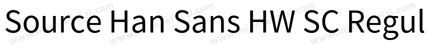 Source Han Sans HW SC Regular字体转换